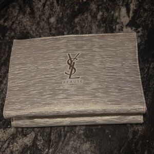 Yves Saint Laurent Metallic Silver  Gold Clutch